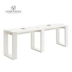 TAVOLO LIVING DOPPIO BIANCO OPACO V00 CON FORO