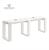 DOUBLE LIVING TABLE MATT WHITE V00 WITH HOLE