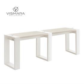 TAVOLO LIVING DOPPIO NOCE BIANCO V22