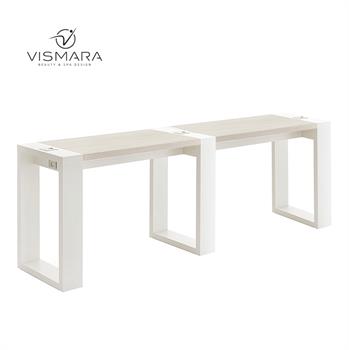 DOUBLE LIVING TABLE WHITE WALNUT V22