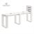 DOUBLE TABLE LIVING WITH LED AND HOLE MATT WHITE V00