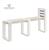 DOPPELTISCH LIVING MIT LED WEISS WALNUSS V22