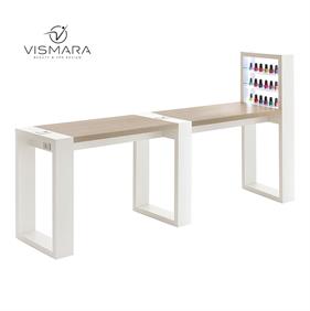 TAVOLO LIVING LED DOPPIO ROVERE NATURALE V52