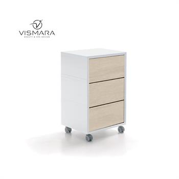 LIVING KOSMETIKWAGON WEISS WALNUSS V22