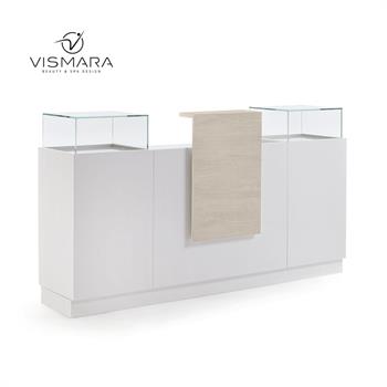 RECEPTION DESK LIGHT 2 WHITE WALNUT V22