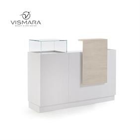 RECEPTION DESK LIGHT 1 WHITE WALNUT V22