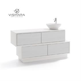 SWING CABINET WITH SINK MATT WHITE V00