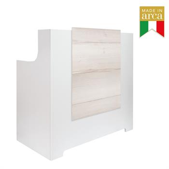 THEA RECEPTION DESK WITH WHITE LARCH FINISH FRONT PANEL