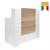 THEA RECEPTION DESK WITH OAK FINISH FRONT PANEL